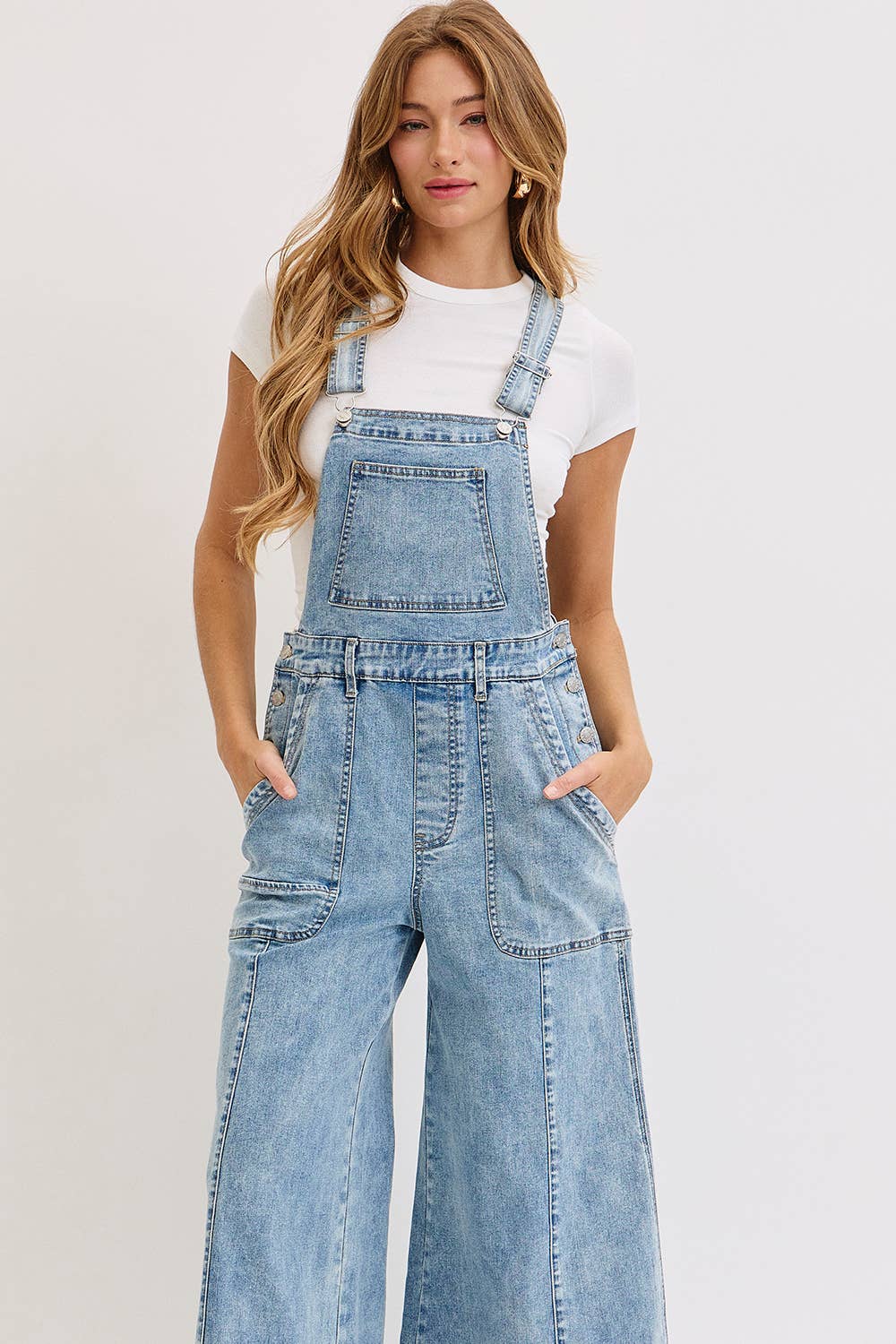 The Sedona Wide-Leg Denim Overalls