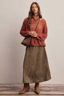 Open-Knit Stripe Sweater Top FSW0056