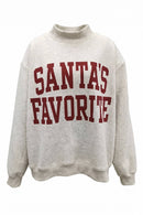 Reversible Santa's Favorite Mock-Neck Pullover