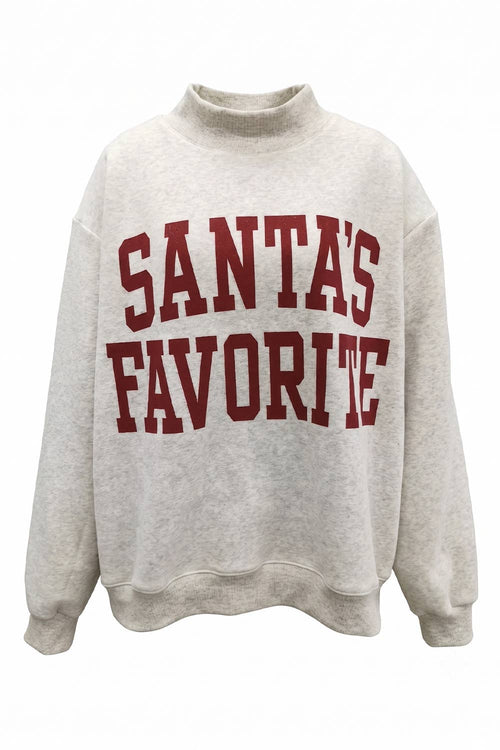 Reversible Santa's Favorite Mock-Neck Pullover