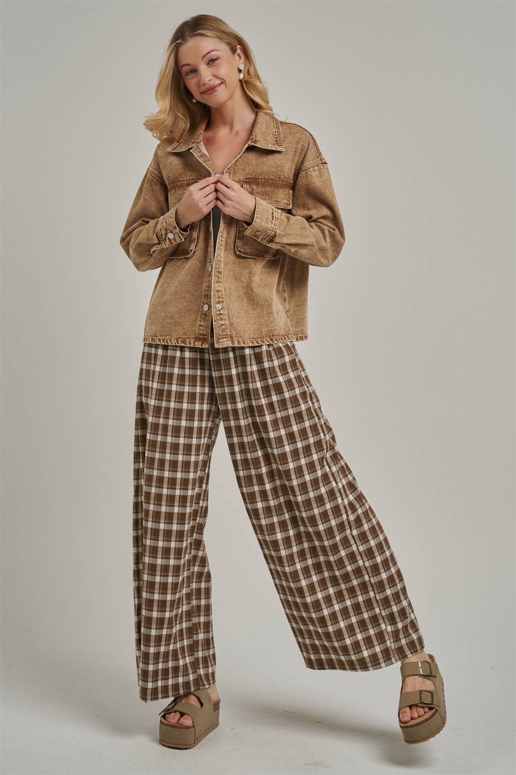 Western Plaid Boho Pants