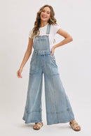 The Sedona Wide-Leg Denim Overalls