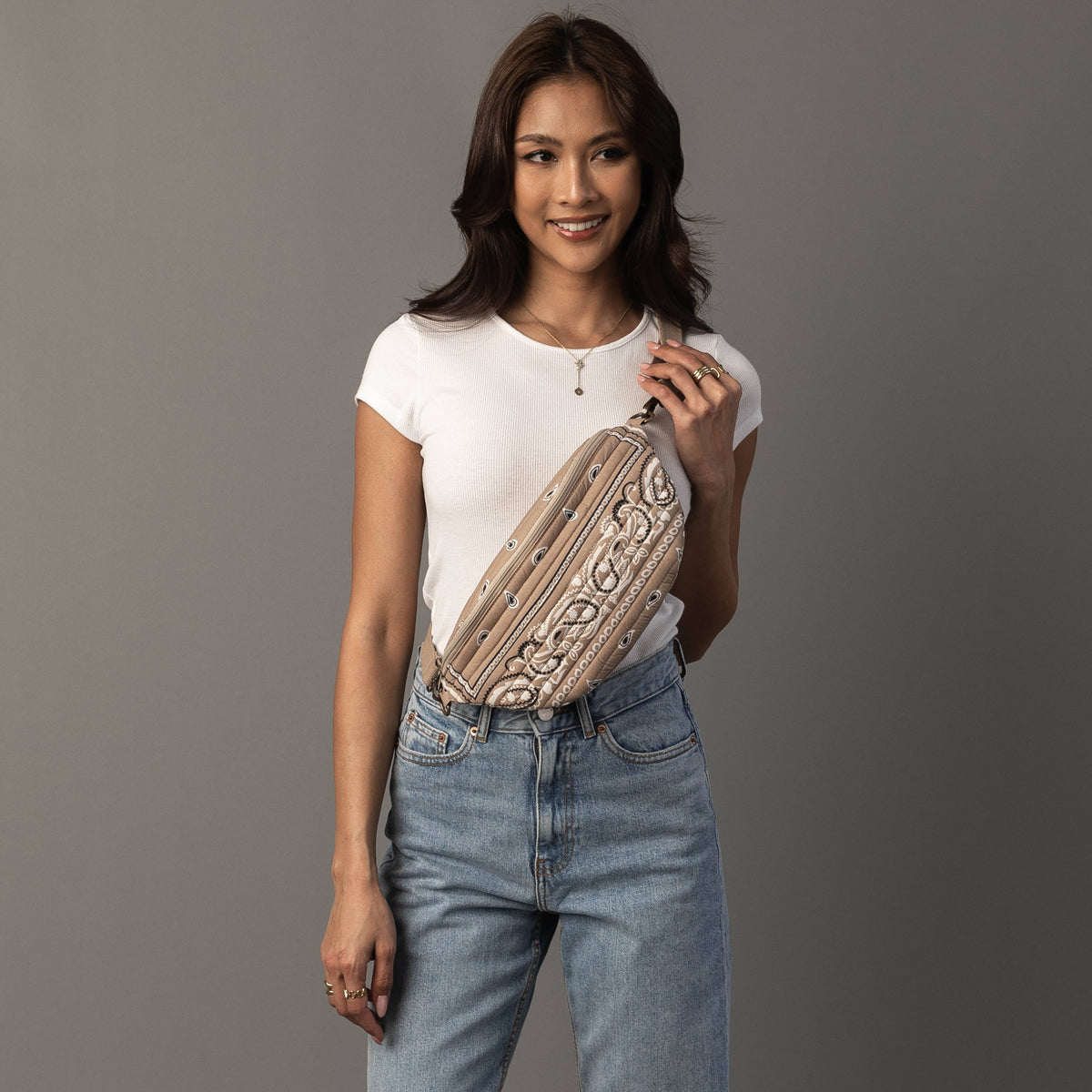 Tan Bandana Crossbody
