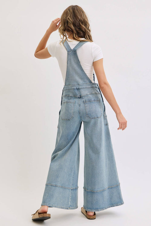 The Sedona Wide-Leg Denim Overalls