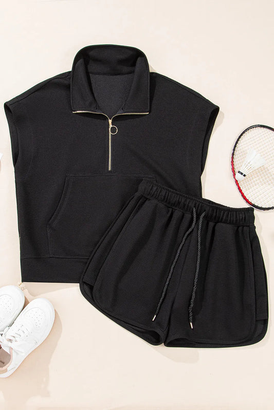 Black Shorts Set
