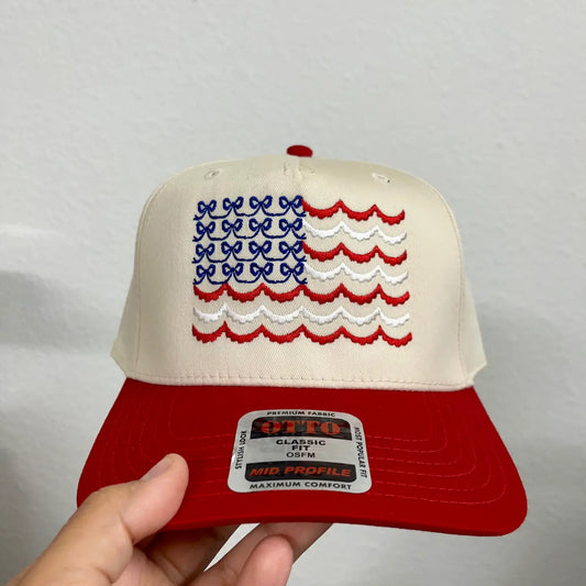 Coquette American Flag Hat
