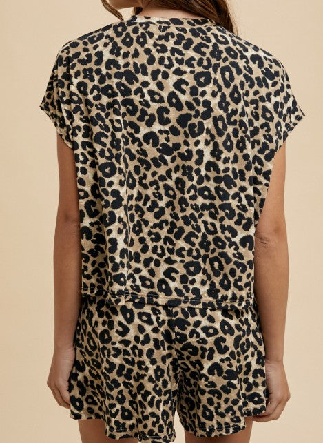 Leopard Shorts Set