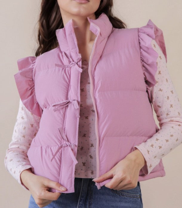 Pink Puff Vest