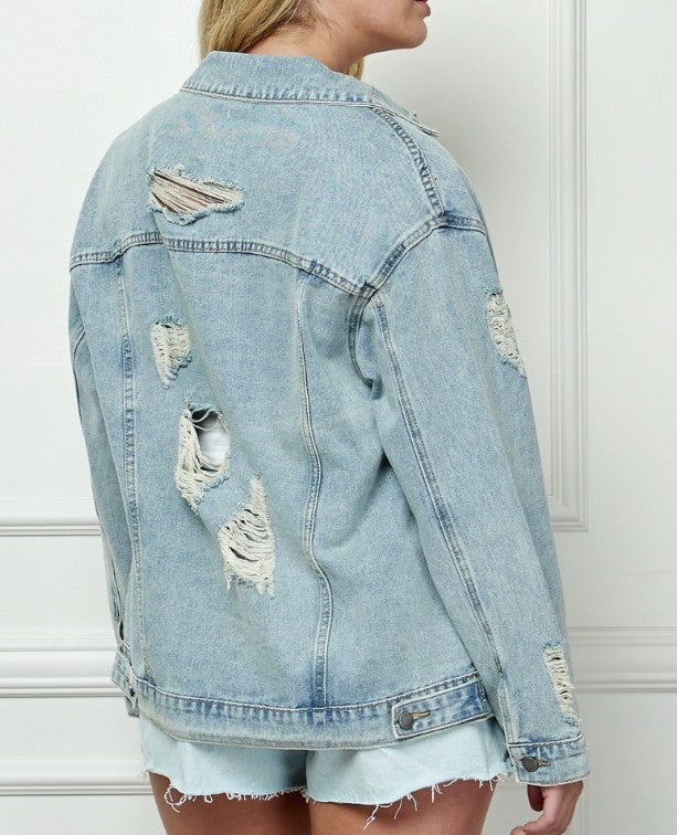 Plus Size Denim Jacket
