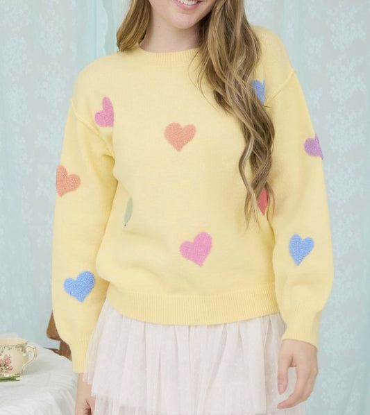 Yellow Heart Sweater ***Ships Jan 19***