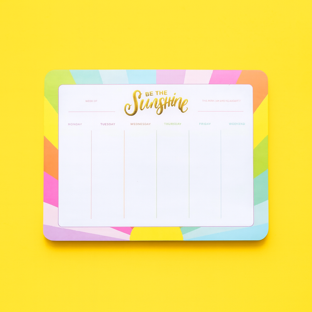 Weekly Planner - "Be the Sunshine" - 52 Sheets