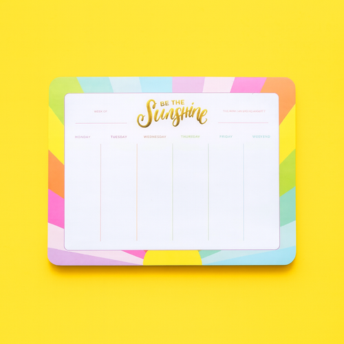 Weekly Planner - "Be the Sunshine" - 52 Sheets