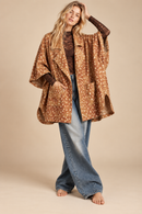 Fawn Print Oversized Kimono Cardigan