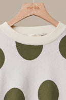Oversized Polka Dot Knit Sweater