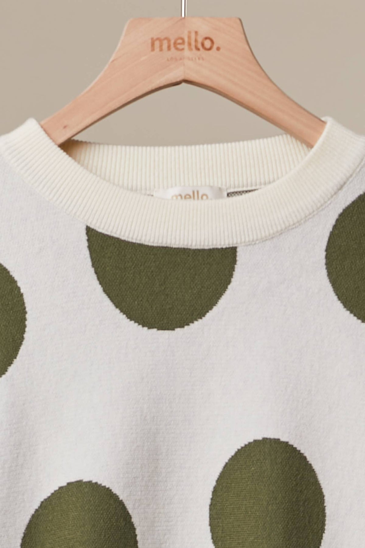 Oversized Polka Dot Knit Sweater