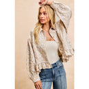 Floral Ruffled Hem Shirt Top