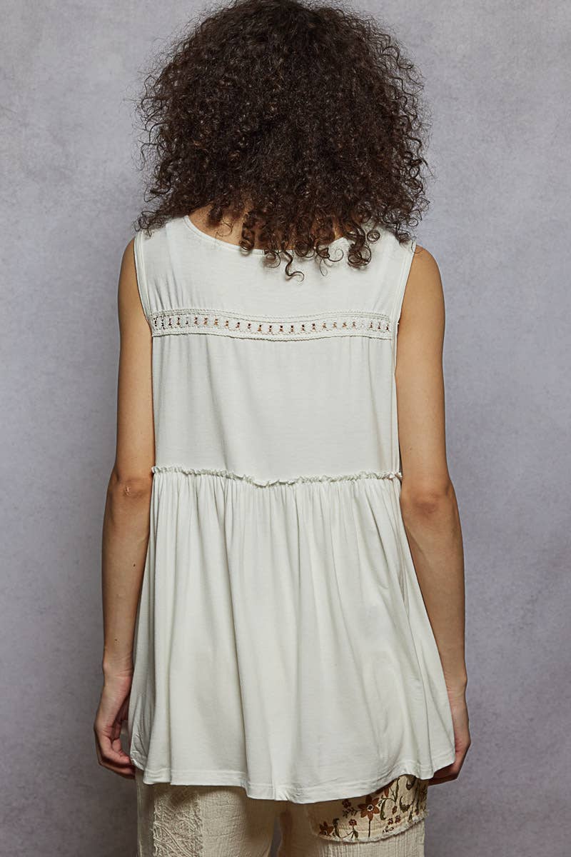 V-Neck Babydoll Knit Top