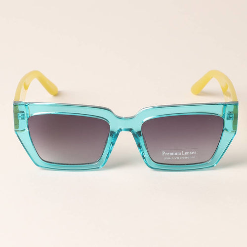 Retro Chunky Rectangle Frame Sunglasses