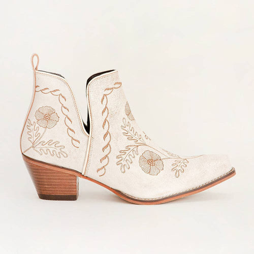 Loyal West Southwest Booties – White