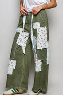 Patchwork Straight Leg Denim