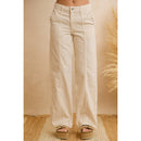 Grommet Detail High Waist Wide Leg Pants