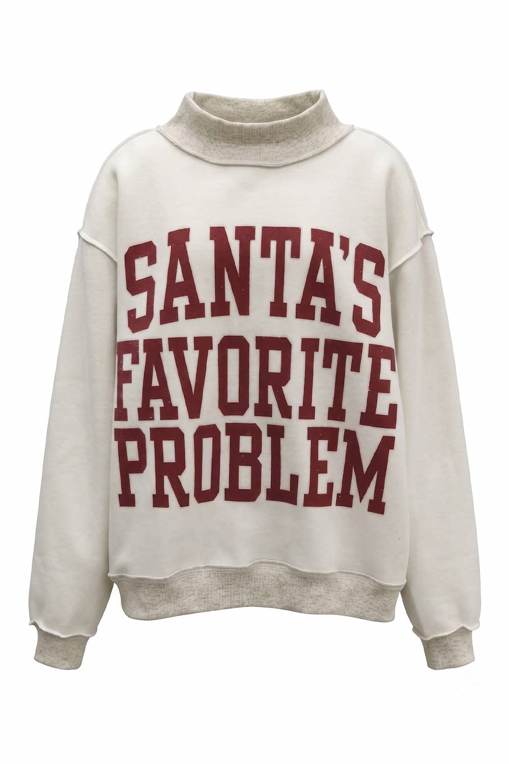 Reversible Santa's Favorite Mock-Neck Pullover