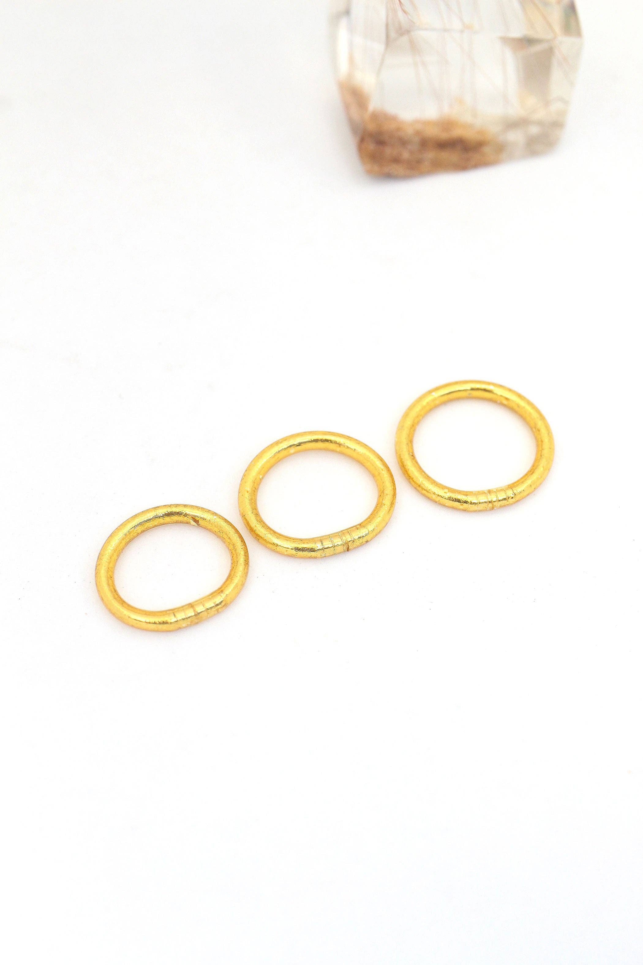Single Thai Buddhist Temple Rings, Rush, Colorful Kumlai