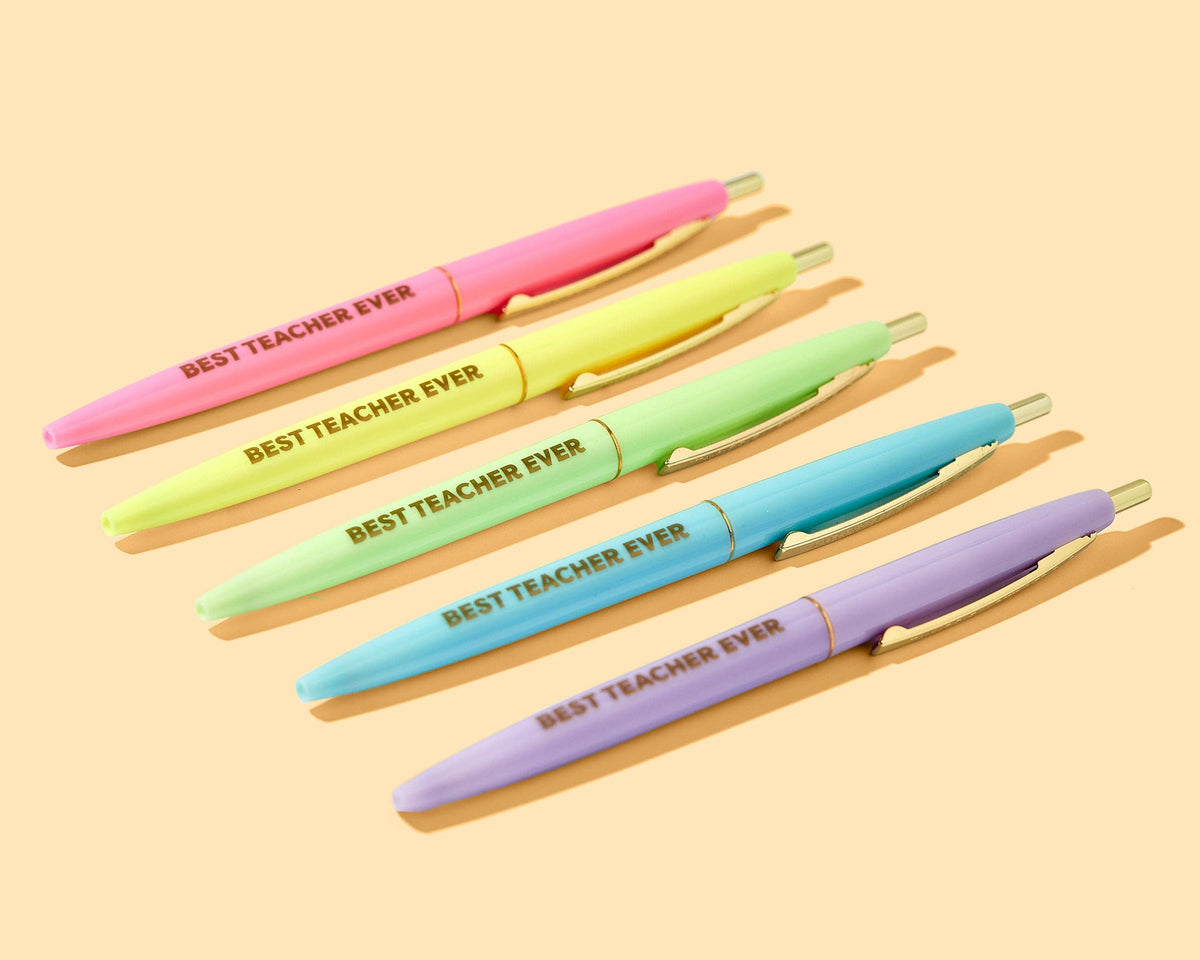 "Best Teacher Ever" Pen Set – 5 Piece