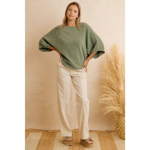 Grommet Detail High Waist Wide Leg Pants