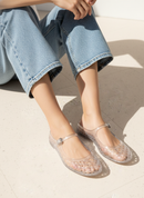 Nemo Jelly Mary Jane Flats – Brown
