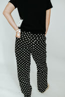 Polka Dot String Barrel Pants