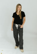 Polka Dot String Barrel Pants