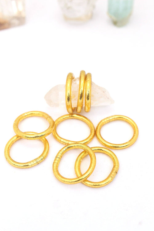 Single Thai Buddhist Temple Rings, Rush, Colorful Kumlai
