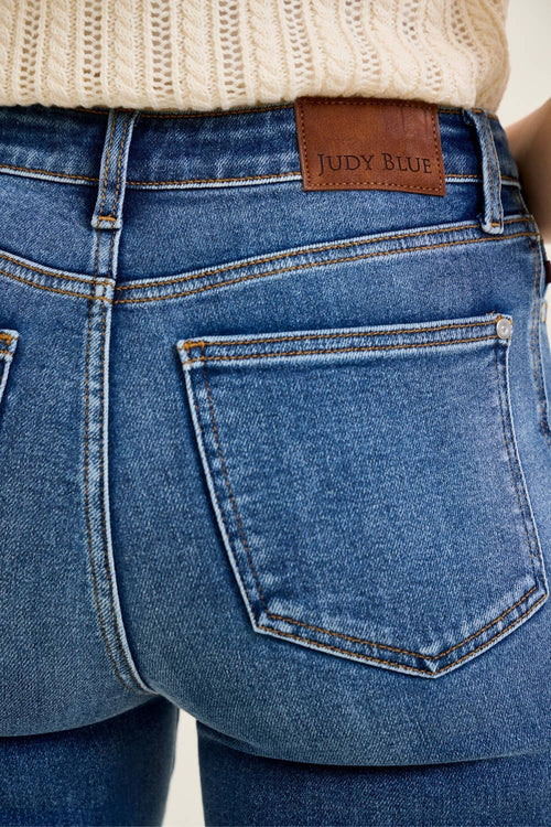 Judy Blue Charlotte High Waist Flare Jeans – Medium Wash