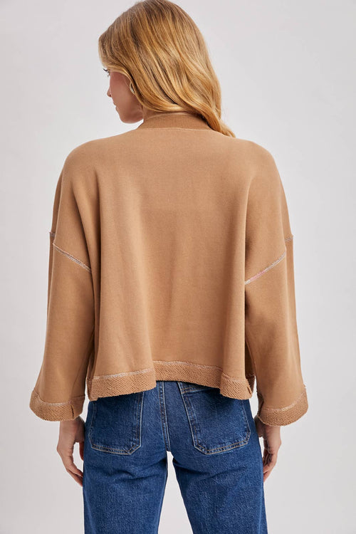 BUTTON DOWN BOXY KNIT CARDIGAN