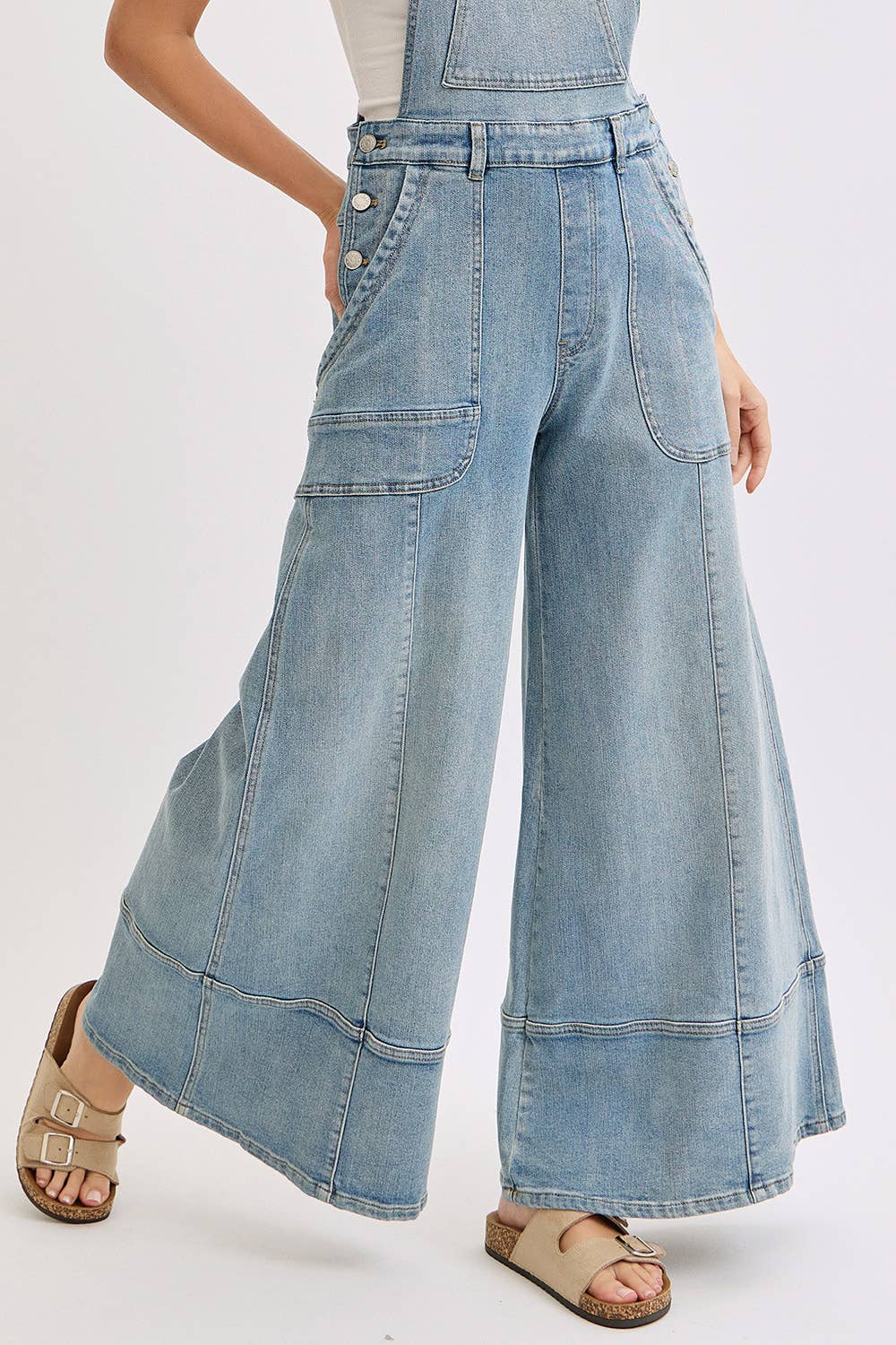 The Sedona Wide-Leg Denim Overalls