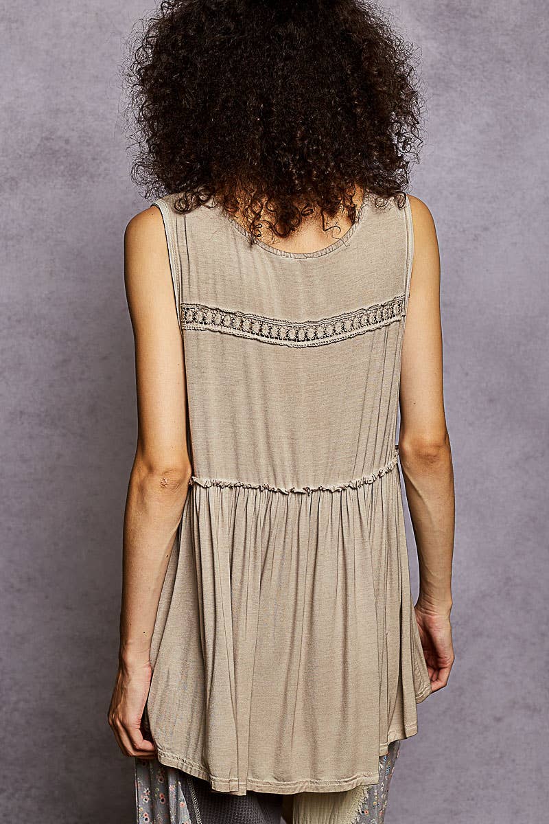 V-Neck Babydoll Knit Top