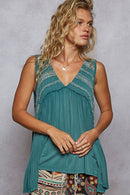 V-Neck Babydoll Knit Top