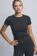 0120 Fitted, Short-sleeve Active Top SI-29392