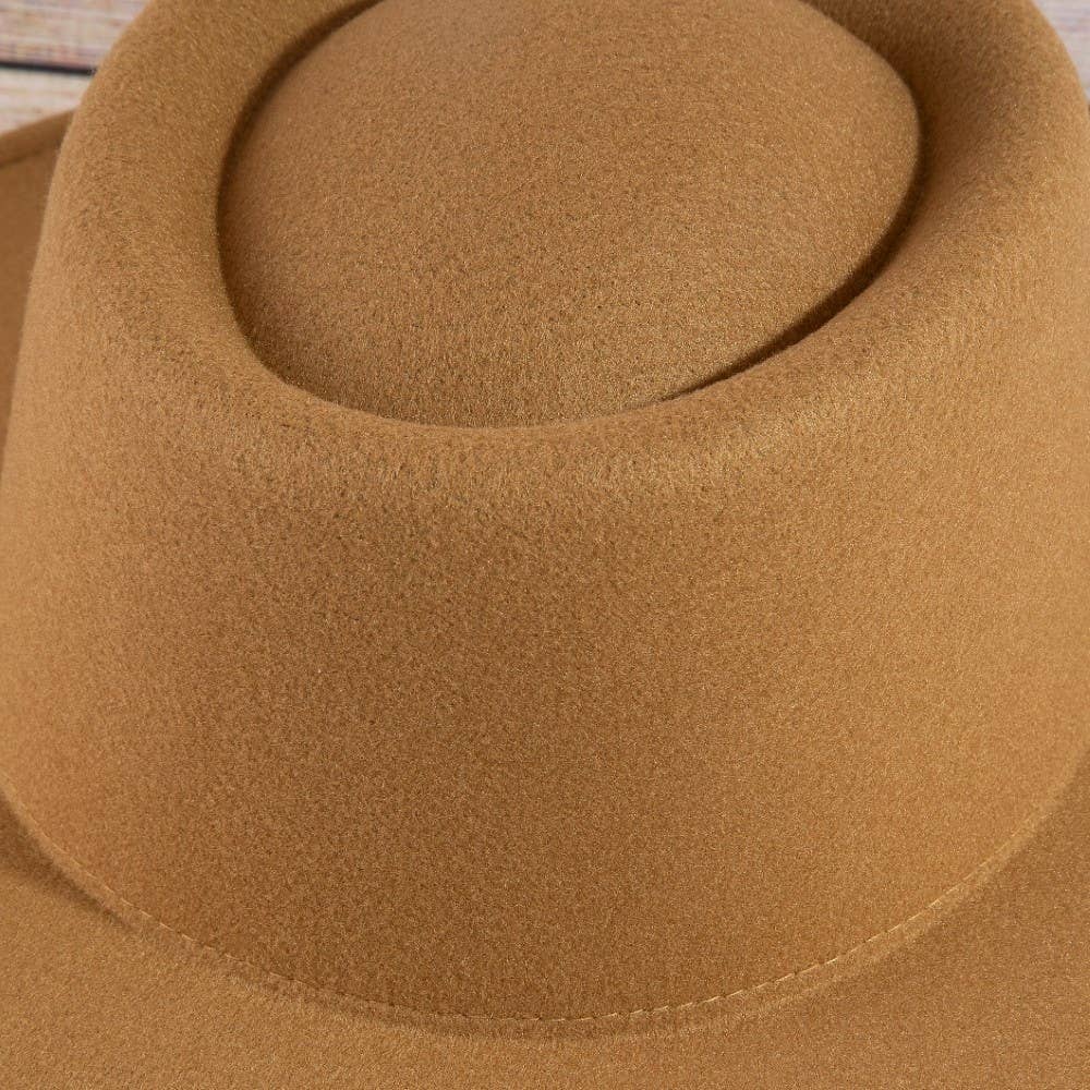 Flat Brim Pork Pie Fashion Hat