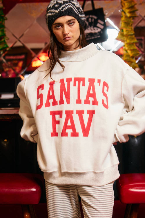 IT2594-SANTABABY | Reversible Mock Neck Sweatshirt