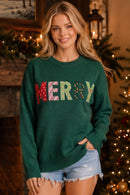 PATCHWORK MERRY HOLIDAY SWEATER
