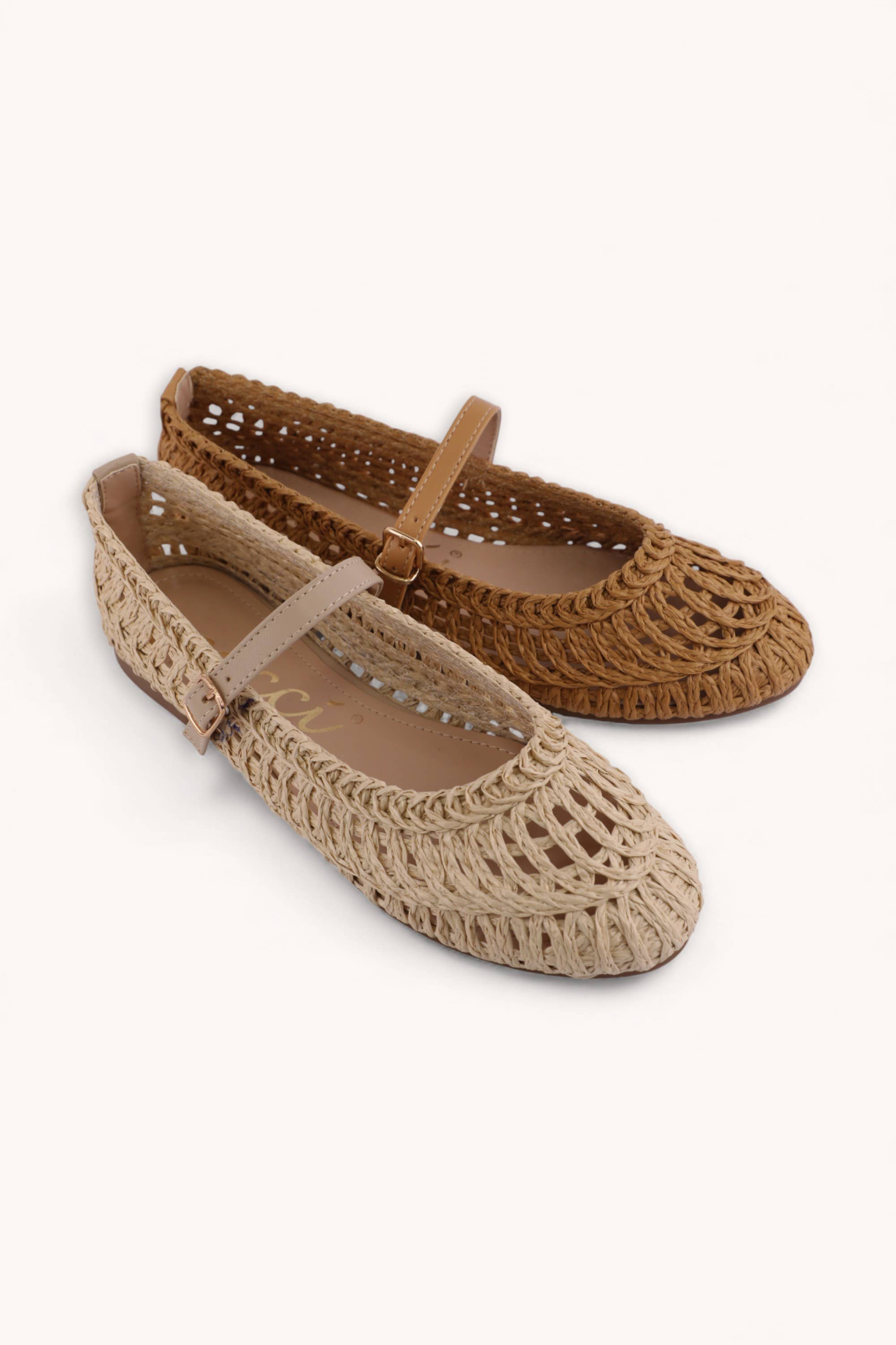 SUSAN WOVEN DESIGNED MARY JANE FLAT