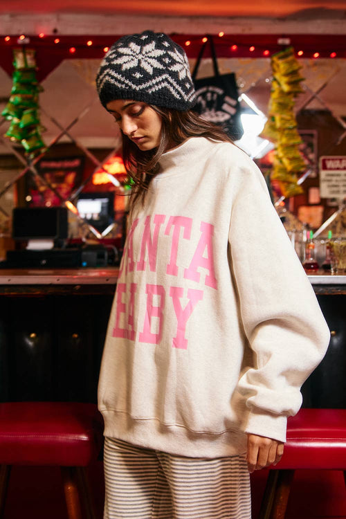 IT2594-SANTABABY | Reversible Mock Neck Sweatshirt