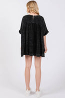 MINERAL WASH FRINGE HEM OVERSIZED TOP