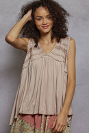 V-Neck Babydoll Knit Top