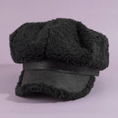 Sherpa Fleece Baker Boy Cap