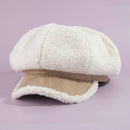 Sherpa Fleece Baker Boy Cap