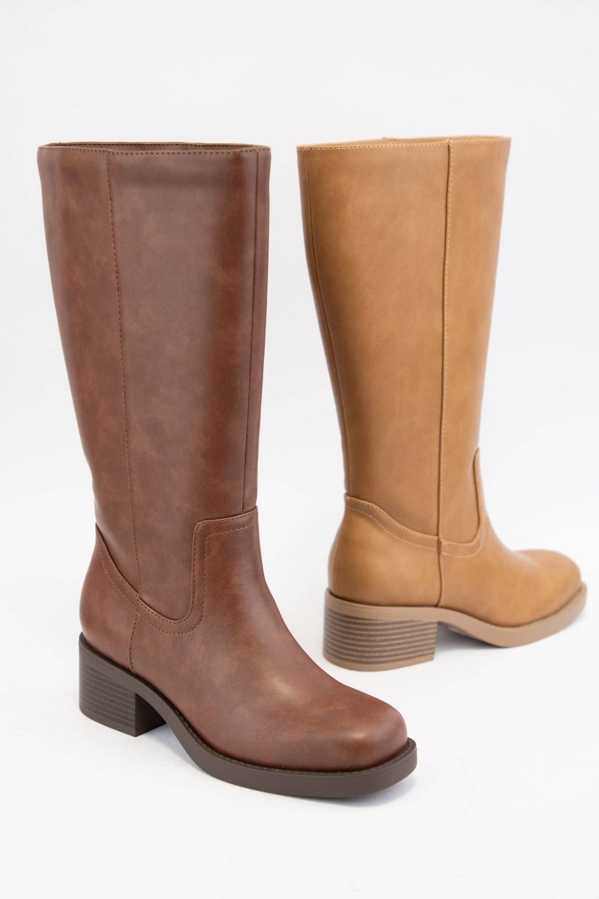 BELVIN all Boots Low Block Heel Versatile Everyday Style
