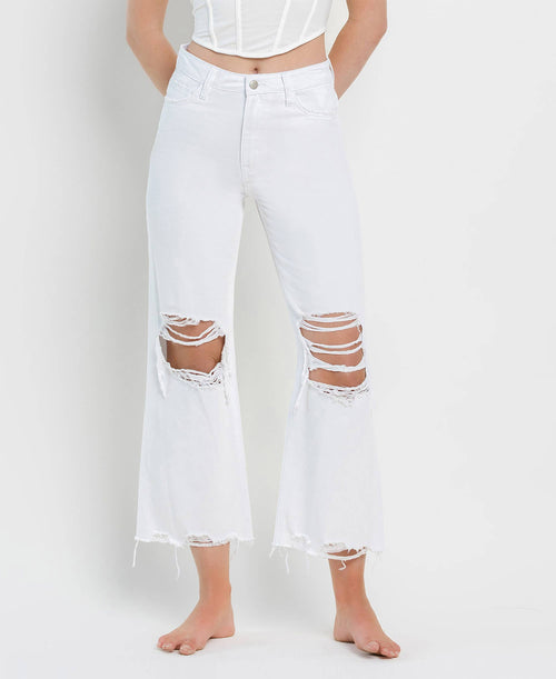 Vintage '90s Super High Rise Crop Flare Jeans